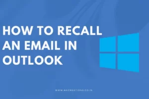 How to recall an email in outlook