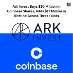 Ark Invest Buys $30 Million in Coinbase Shares, Adds $17 Million in BitMine Across Three Funds