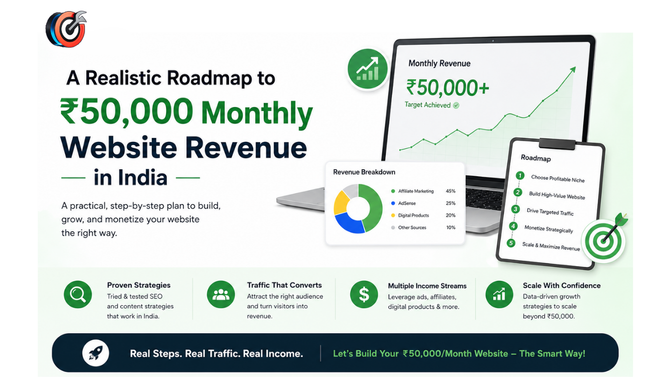 A Realistic Roadmap to ₹50,000 Monthly Website Revenue in India